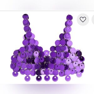 Paco Rabanne Purple Disco Crop Top Rabanne X H&M Colab